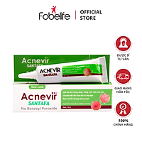 Kem giảm mụn mủ, mụn bọc, mụn đỏ và mụn trứng cá Acnevir Santafa xanh- Tuýp 10gr