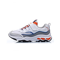 Li Ning official flagship store children's sports shoes boys and girls children's sports life series comfortable breathable wear non-slip children's casual shoes YKCP258-2 standard white 35