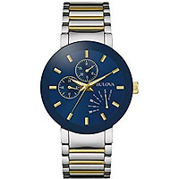 Bulova Men's Quartz Stainless Steel Dress Watch, Color:Two Tone (Model: 98C123)