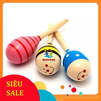 Xúc Xắc Gỗ Đầu Tròn Mịn Nhiều Màu Sắc - Lục Lạc Xúc Sắc An Toàn Cho Bé ĐCG