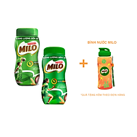 [Tặng 1 bình nước Milo] Combo 2 hũ thức uống lúa mạch Nestlé Milo nguyên chất 400g (Hũ nhựa) - Giao mẫu ngẫu nhiên