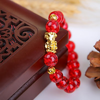Vòng Tay Tuyết Thạch Anh Mix Tỳ Hưu Mạ Vàng Cao Cấp - Thiết Kế Tinh Tế Sang Chảnh - Phụ Kiện Thời Trang Siêu Xinh, Hộ Vận Mạng Lại May Mắn Cho Mọi Người