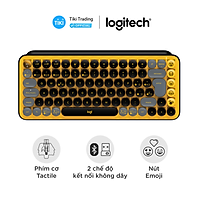 Bàn phím cơ học không dây Bluetooth Logitech POP Keys kết nối đa thiết bị các phím Emoji tùy chỉnh - Hàng chính hãng