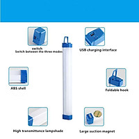 Bóng đèn dài tích điện, chiếu sáng tới 8 giờ, 3 chế độ sáng, sạc USB - treo bằng nam châm hoặc móc treo