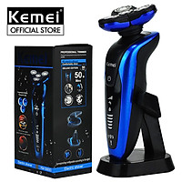 Máy cạo râu 4D chống thấm nước Kemei KM - 58890 đèn báo thông minh đế sạc rời chuyên nghiệp - cạo sát - không đau