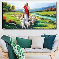 Tranh Nghệ Thuật - Tranh Treo Tường Thiên Chúa Dẫn Dắt Đàn Chiên (Bộ 1 tấm)
