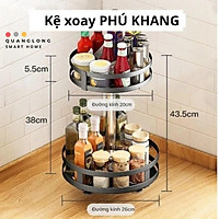 Kệ gia vị xoay 360 độ kệ đựng gia vị đa năng giá đựng đồ đa năng Nhà Bếp, Phòng Khách, phòng tắm 2/3 Tầng