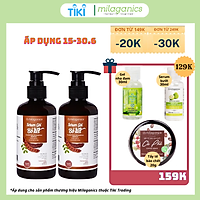 Combo 2 Serum Gội Bồ Kết Đậm Đặc Dưỡng Tóc Đen Mượt MILAGANICS 250ml