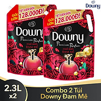 Combo 2 Túi Nước Xả Vải Downy Đam Mê (2.3L/Túi) - Công nghệ nước hoa mới - Lưu hương bền lâu
