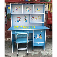 Bộ bàn ghế học sinh màu xanh dương cho bé 1mx1m45 tặng kèm hình dán Doraemon cho bé - NTQH03