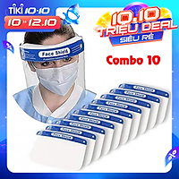 Combo 10 Kính Che Mặt Chống Dịch, Chống Giọt Bắn-Hàng Chính Hãng