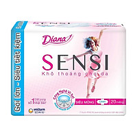 Bộ 2 Băng vệ sinh Diana Sensi Siêu Mỏng Cánh gói 20 miếng