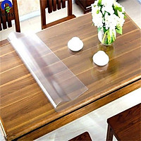 Miếng kính trải bàn nhựa PVC trong suốt loại mềm dẻo và dày, chống thấm - khổ 1,2m