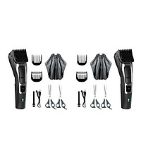 2x ENCHEN Barber Electric Hair Clipper 1Set Hairs Clippers+Scissor+Cape