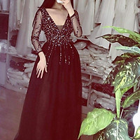 Đầm maxi dự tiệc kết chuỗi pha lê TRIPBLE T DRESS - size M/L (kèm ảnh/video thật) MS86V