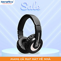 Tai Nghe Bluetooth Chụp Tai Có Micro Tích Hợp SoundMax BT-200 | Bluetooth Headphone SoundMax BT200 | Pin Dung Lượng Cao, Gọn Nhẹ Dễ Dàng Mang Theo, Âm Thanh Ấn Tượng, Thời Gian Nghe Nhạc Lên Đến 8 Tiếng - Hàng Chính Hãng