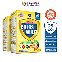 Combo 2 hộp Sữa bột Colosmulti A1 hỗ trợ tăng cường sức đề kháng cho trẻ hộp 25 gói x 14g