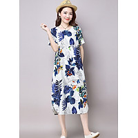 Đầm suông trung niên hoa lá Haint Boutique da149