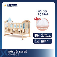 NÔI CŨI, GIƯỜNG CŨI CAO CẤP ĐA NĂNG CHO BÉ HAKAWA HK-B03 (COMBO 2) - HÀNG CHÍNH HÃNG