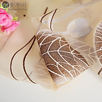 Leave Printing Curtain Tulle for Living Room Bedroom Children Room Window Screening kitchen Sheer Curtain