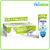 Thùng 48 Hộp Sữa Nestlé Gấu Ít Đường 12(4x180ml)
