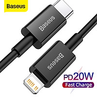 Cáp sạc nhanh siêu bền Type C to Lightning Baseus Superior Series PD 20W cho iPhone 12 / iPhone 11 Series (Type-C to Lightning PD 20W/18W Fast charge & 480Mbps Data, TPE Cable) - Hàng Chính Hãng