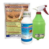 Combo Thuốc diệt muỗi, ruồi, kiến Mappermethrin 50ec 100ml + gói Map Olive 62g Tặng Bình xịt cầm tay cao cấp 1l