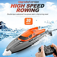 RC Boat Remote Control Boat 30KM/H High Speed IPV7 Waterproof 2.4GHz 4 Channel Racing Boat for Kids Adults