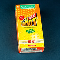Bao Cao Su Okamoto Dot De Hot Có Gai, Ấm Nóng, Truyền Nhiệt Nhanh Hộp 10 Chiếc