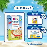 Bột ăn dặm dinh dưỡng Sữa, Hoa quả tổng hợp - Táo, Chuối, Lê, Mơ HiPP Organic 250g
