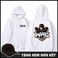 Takan Store Áo Khoác Hoodie Free Fire Màu Trắng Kiểu Dáng Trẻ Trung Hình In Sắc Nét Team WAG Takan Store