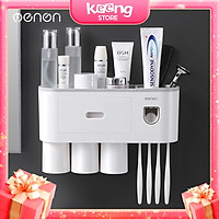 Bộ Nhả Kem Đánh Răng Tự Động, Kệ Để Đồ Phòng Tắm Cao Cấp kèm cốc HÀNG XUẤT HÀN