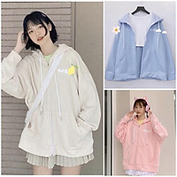 ÁO KHOÁC NỮ ️️ Áo Khoác Nỉ Bông MISSOUT Kéo Khóa Liền Mũ Form Rộng Unisex TTAK446