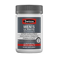 Swisse Premium Ultivite Daily Multivitamin for Men | Energy & Stress Support, Rich in Antioxidant & Minerals | Vitamin A, Vitamin C, Vitamin D, Biotin, Calcium, Zinc & More | 120 Count Tablets