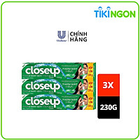 Combo 3 Kem Đánh Răng Close Up Bạc Hà 230g