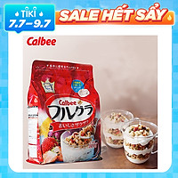 Ngũ cốc Calbee vị Trái cây gói đỏ 800gr (Trái cây & các loại Hạt)