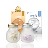 Bộ đôi thực phẩm bảo vệ sức khỏe InnerB Aqua Rich Doubleup (56 viên) & InnerB Snow White (28 G*20EA/CT)