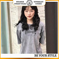 Áo thun trơn tay lỡ Bad Habit Label Wash phông Unisex form rộng oversize Ulzzang - Gin Store