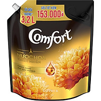Nước xả vải làm mềm vải Comfort Chăm sóc Chuyên sâu Hương nước hoa thiên nhiên Sophia túi 3.2L