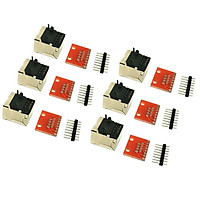 10x RJ45 8 P Pin Anschlüsse und Breakout Adapter Kit für Ethernet Buchsen 
