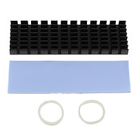 Nhôm M.2 2280 SSD Tản Nhiệt Làm Mát Tản Nhiệt Cứng SSD Mát Đen + Ốp Dẻo Silicon + Nhiệt Miếng Lót