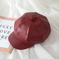 Mũ nồi da bóng trơn - nón beret thuỷ thủ thời trang, phong cách Hàn