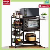 Kệ Để Đồ Nặng Mặt Gỗ Kèm Ngăn Kéo Tiện Dụng VANDO Kệ Nhà Bếp Để Lò Vi Sóng, Nồi Cơm Chắc Chắn Siêu Chịu Lực