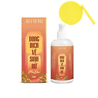 Dung dịch vệ sinh nữ mùi đào thơm mát thành phần tự nhiên chai 250ml - LOLI & THE WOLF, Tặng Kèm Mút Rửa Mặt
