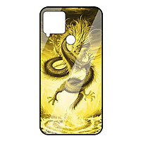 Ốp lưng Vina Case cho Realme C15 rồng vàng mặt kính 9H