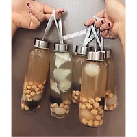 Bình Nước Thủy Tinh,Chai đựng nước, Chai Detox Có Dây Xách 500ml, 300ml