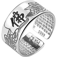 Nhẫn Nam Đeo Ngón Cái Khắc Chữ Độc Đáo Showfay Jewelry TR0035 - Bạc