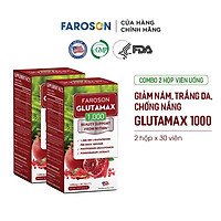 Combo 2 Hộp Viên uống giảm nám trắng da chống nắng Glutamax 1000 2X30 viên