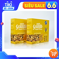 OHH Granola Combo 2 Hộp Ngũ Cốc Super Nutty Siêu Dinh Dưỡng Từ Hạt Cao Cấp 250g, Phối Trộn 7 Loại Hạt Cao Cấp Theo Tiêu Chuẩn FDA - Hoa Kỳ