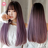 Tóc giả nguyên đầu CAO CẤP, tóc thẳng ngắn đuôi cụp, mái ngang tự nhiên – tặng lưới tóc